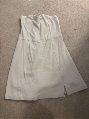 American Eagle Outfitters off white Strapless A-Line Dress